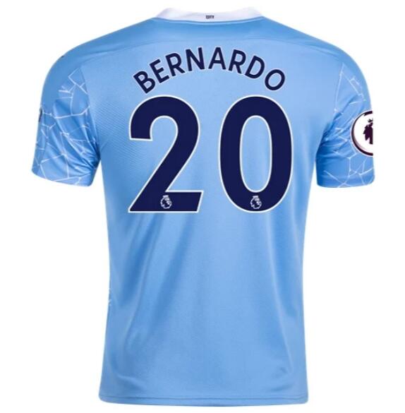 Manchester City Home Kit Soccer Jersey BERNARDO SILVA #20 2020/21